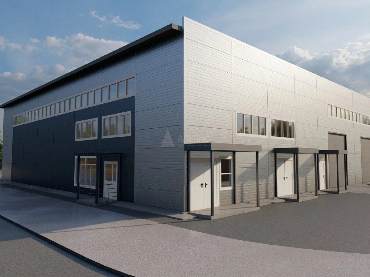 3D визуализация Грузовой СТО из сэндвич-панелей - фото 2