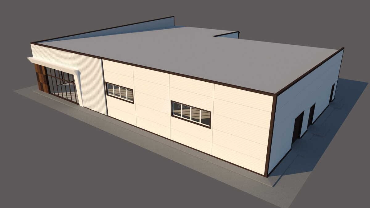 3D визуализация Магазин из сэндвич-панелей - фото 19