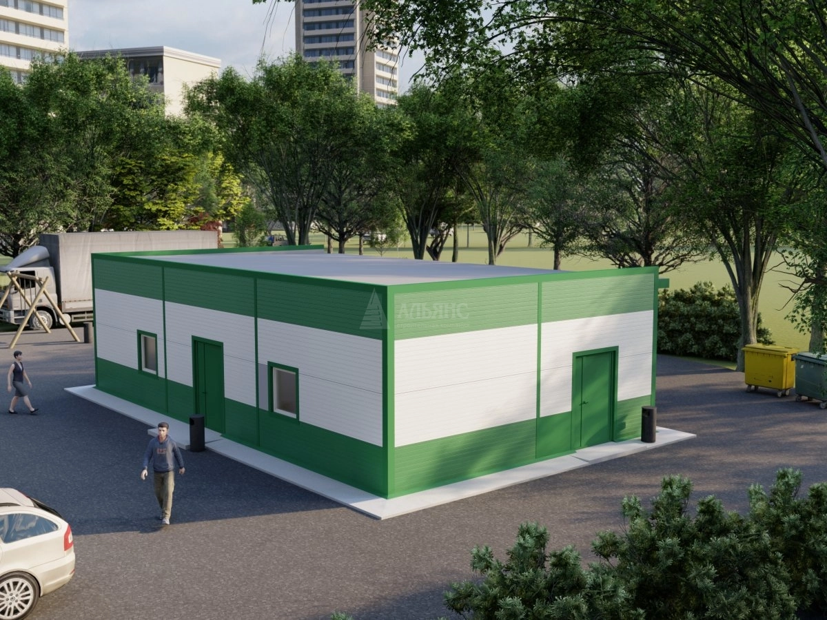 3D визуализация Магазин из сэндвич-панелей - фото 2