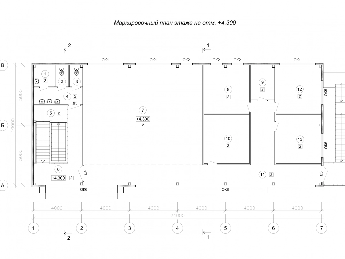 Планировка Офис из сэндвич-панелей -  фото 2